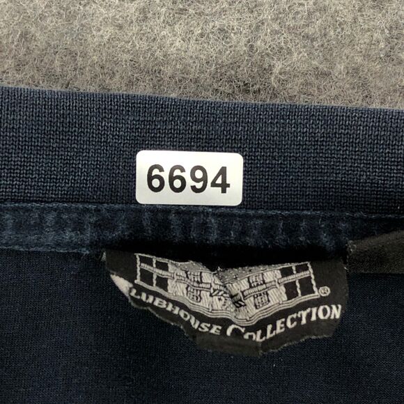 Masters Golf Mens Polo Large Navy Blue Short Sleeve Italy Clubhouse Collection - Picture 11 of 11